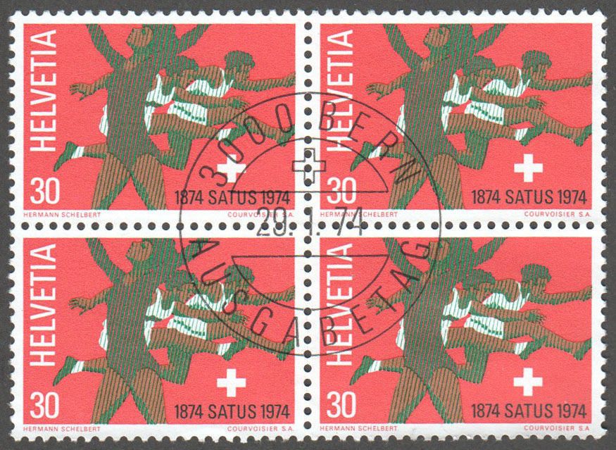 Switzerland Scott 587 Used Block - Click Image to Close